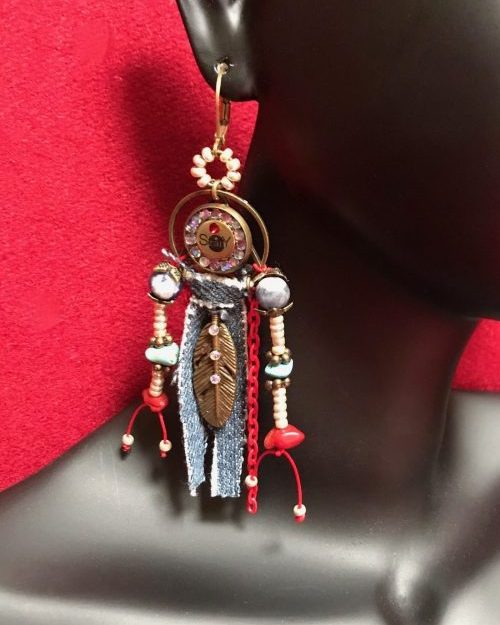 Boucles d'oreilles originales Indiana by SzanY bijoux