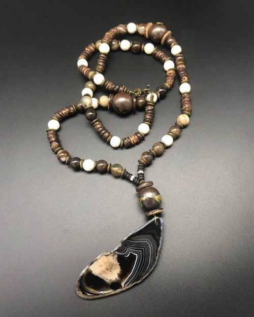SzanY bijoux créateur modèle Malabo collection Ethnic vibes modèle unique mixte homme
